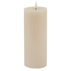 Luxe Collection Melt Effect 3.5x9 Taupe LED Wax Candle