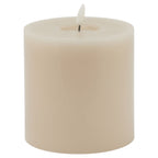 Luxe Collection Melt Effect 5x5 Taupe LED Wax Candle