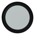 Black Wood Round Framed Mirror