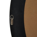 Black Wood Round Framed Large Mirror