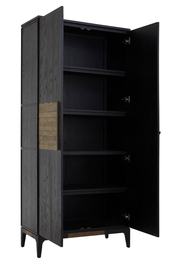 Salvar 2 Tone Oak Wood Tall Cabinet