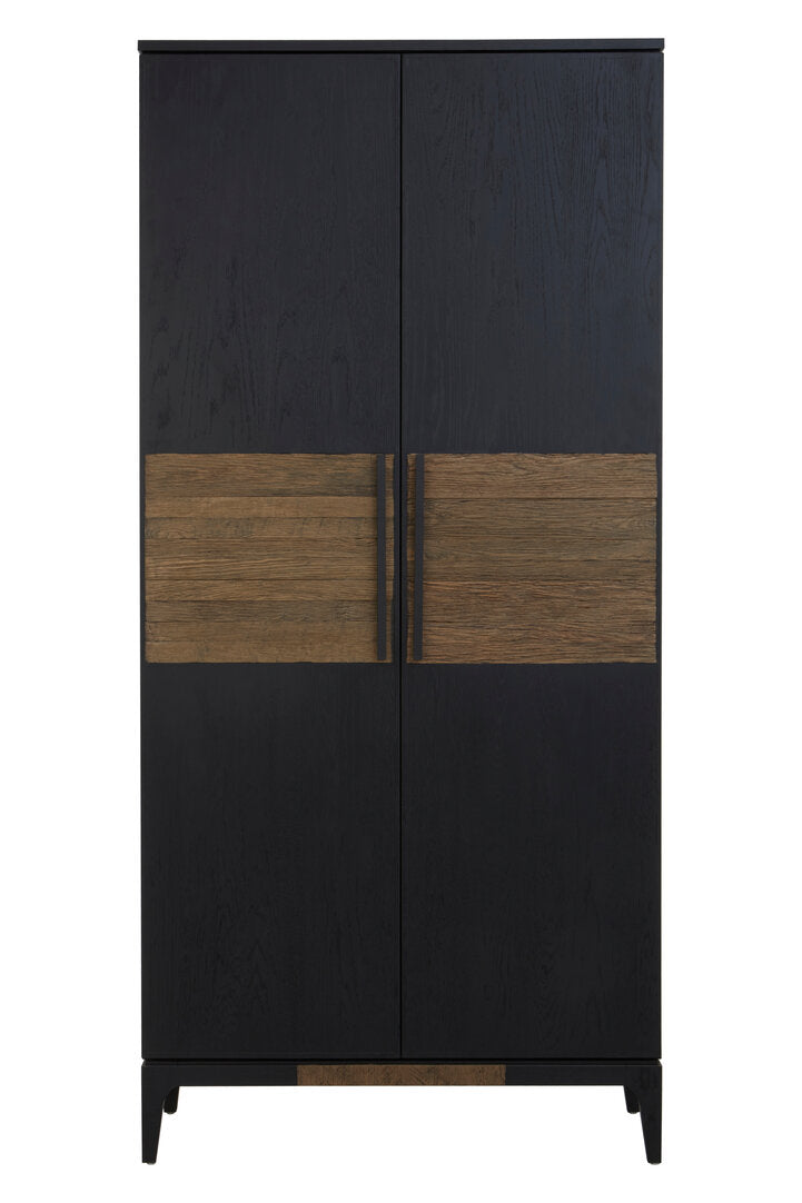 Salvar 2 Tone Oak Wood Tall Cabinet