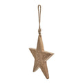 Natural Wooden Patterned Hanging Star