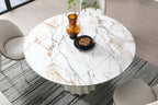 Skye Extending Dining Table Champagne & Sunset Vein
