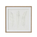 Solli White Feathers Art Mounted In Beaded Frame