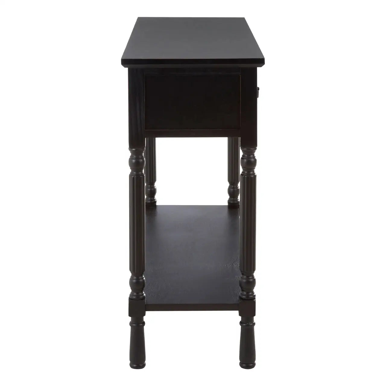 Heritage Three Drawer Vintage Black Console Table