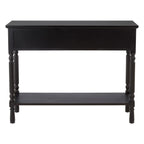Heritage Three Drawer Vintage Black Console Table