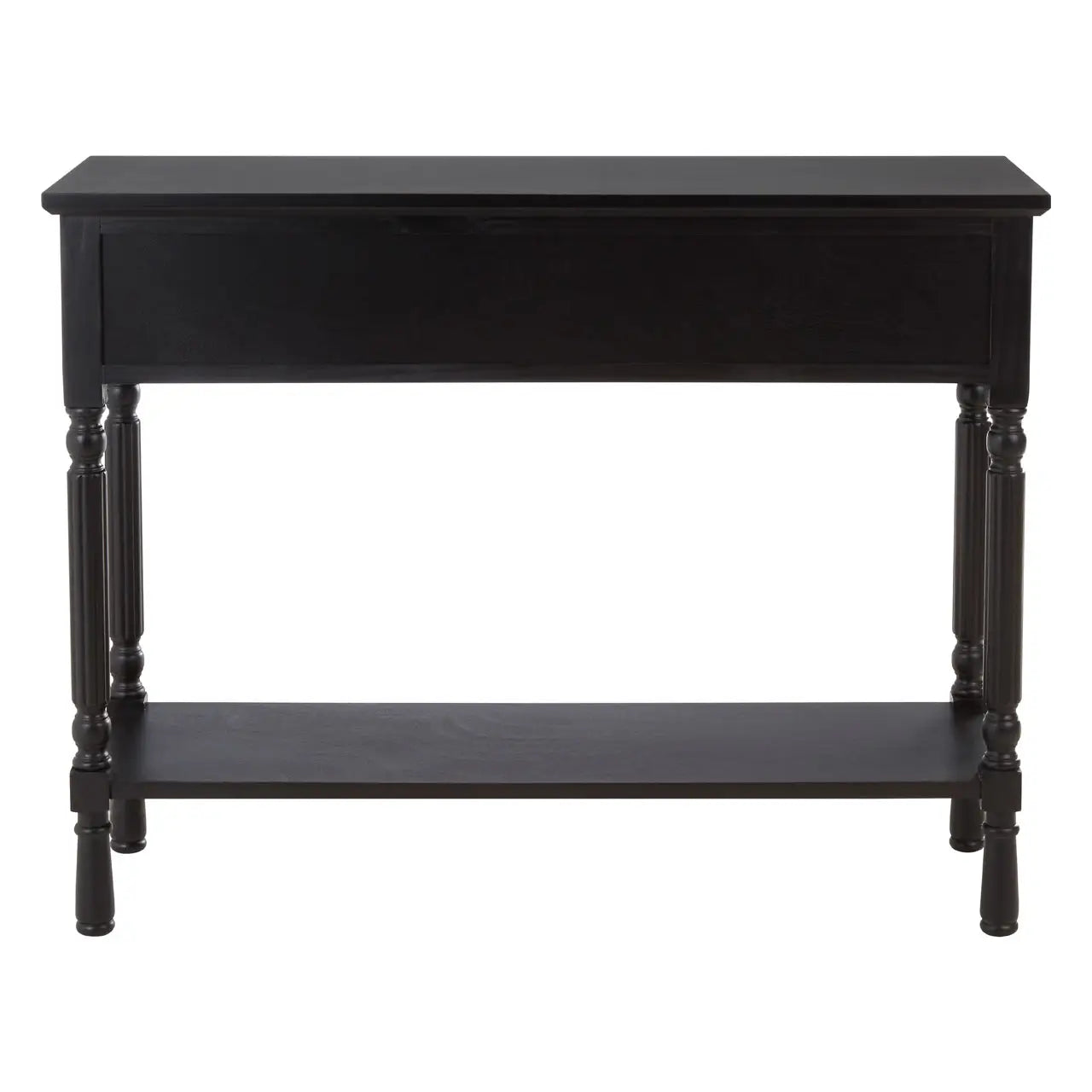 Heritage Three Drawer Vintage Black Console Table