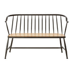 New Foundry Ash Wood And Metal Bench Chair