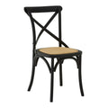 Lyon Black Oak Wood Chair with Weave Seat