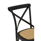 Lyon Black Oak Wood Chair with Weave Seat