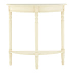 Heritage Antique White Rounded Console Table