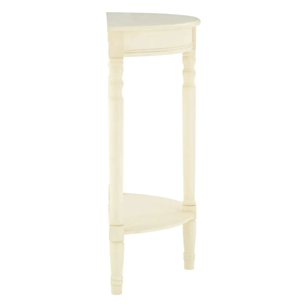 Heritage Antique White Rounded Console Table