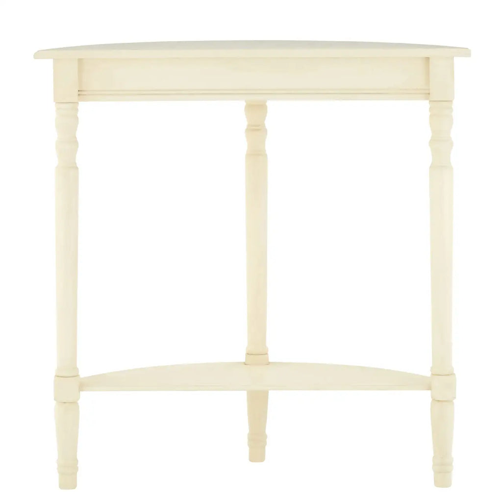 Heritage Antique White Rounded Console Table