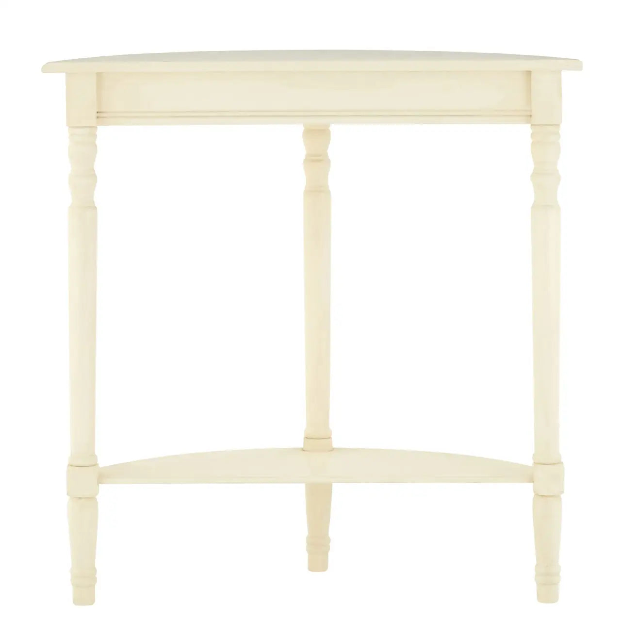 Heritage Antique White Rounded Console Table