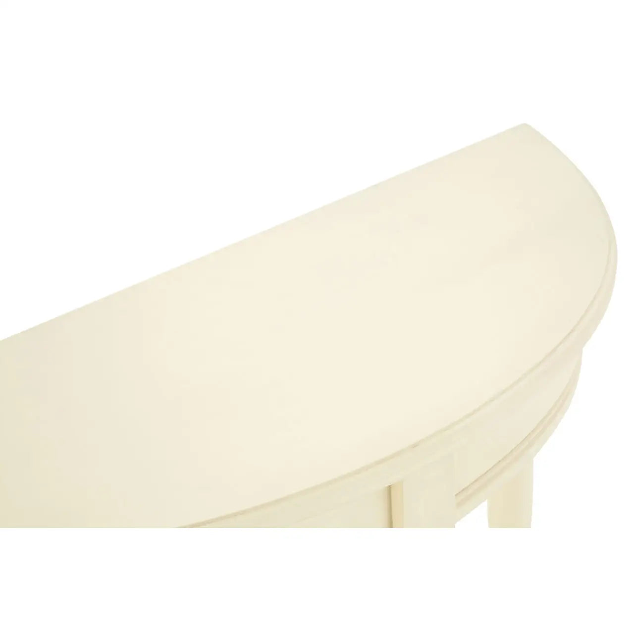 Heritage Antique White Rounded Console Table