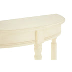 Heritage Antique White Rounded Console Table