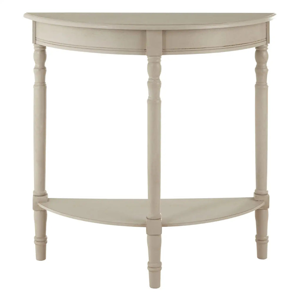 Heritage Vintage Grey Half Round Console Table