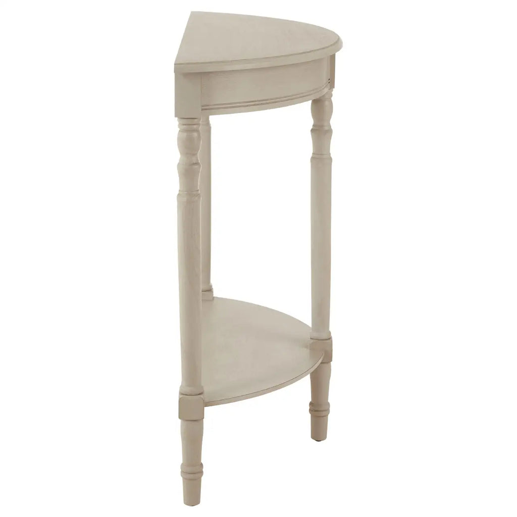 Heritage Vintage Grey Half Round Console Table