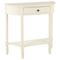 Heritage One Drawer Antique White Console Table