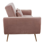 Hatton Pink Velvet Sofa Bed