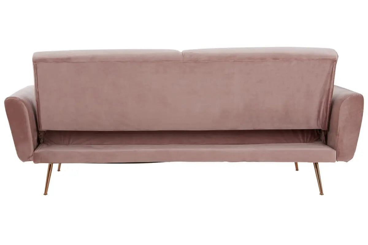 Hatton Pink Velvet Sofa Bed