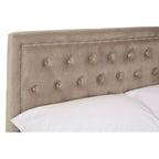 Hannah Mink Velvet Ottoman Double Bed