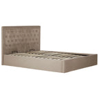 Hannah Mink Velvet Ottoman King Bed