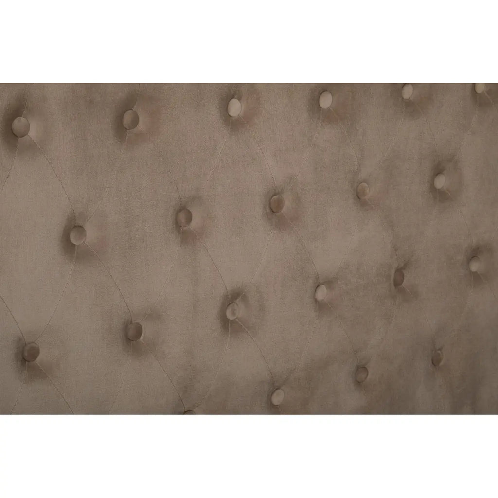 Hannah Mink Velvet Ottoman King Bed