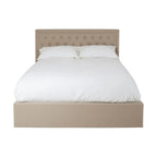 Hannah Beige Kingsize Ottoman Bed