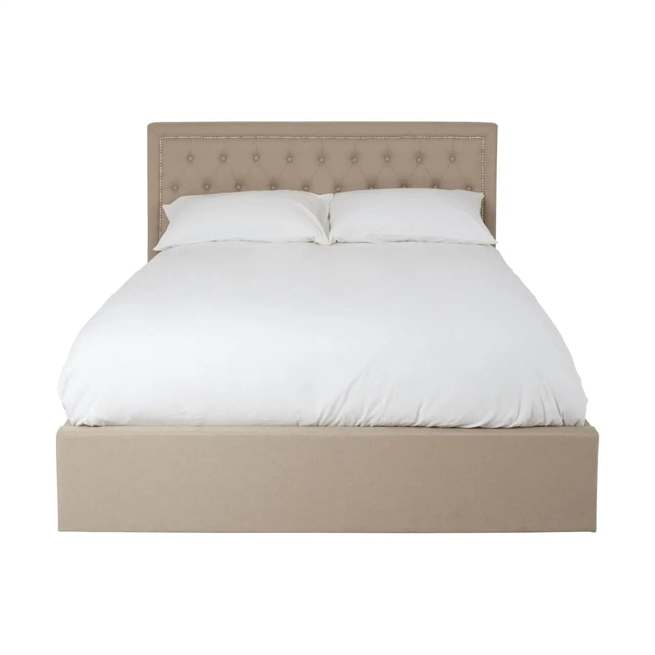 Hannah Beige Kingsize Ottoman Bed