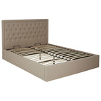Hannah Beige Kingsize Ottoman Bed