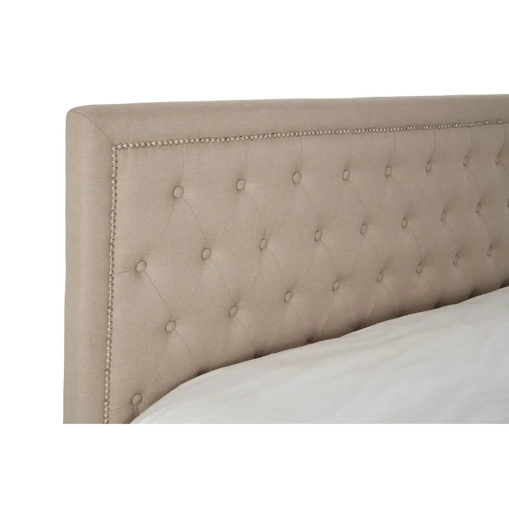 Hannah Beige Kingsize Ottoman Bed