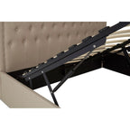 Hannah Beige Kingsize Ottoman Bed