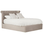 Edison Mink Velvet Ottoman Double Bed