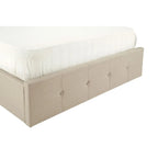 Edison Beige Double Ottoman Bed