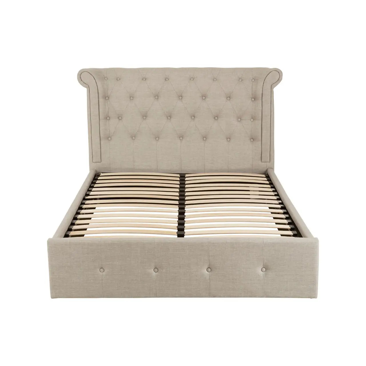 Edison Light Grey Ottoman Double Bed