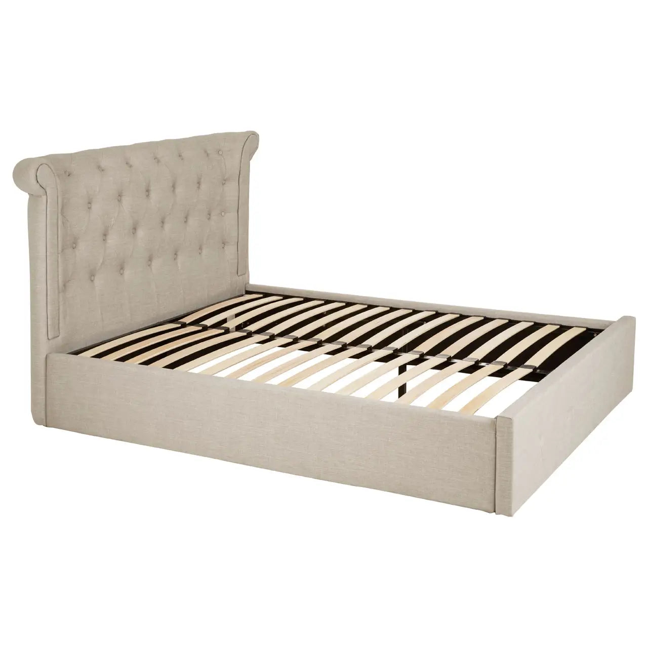 Edison Light Grey Ottoman Double Bed