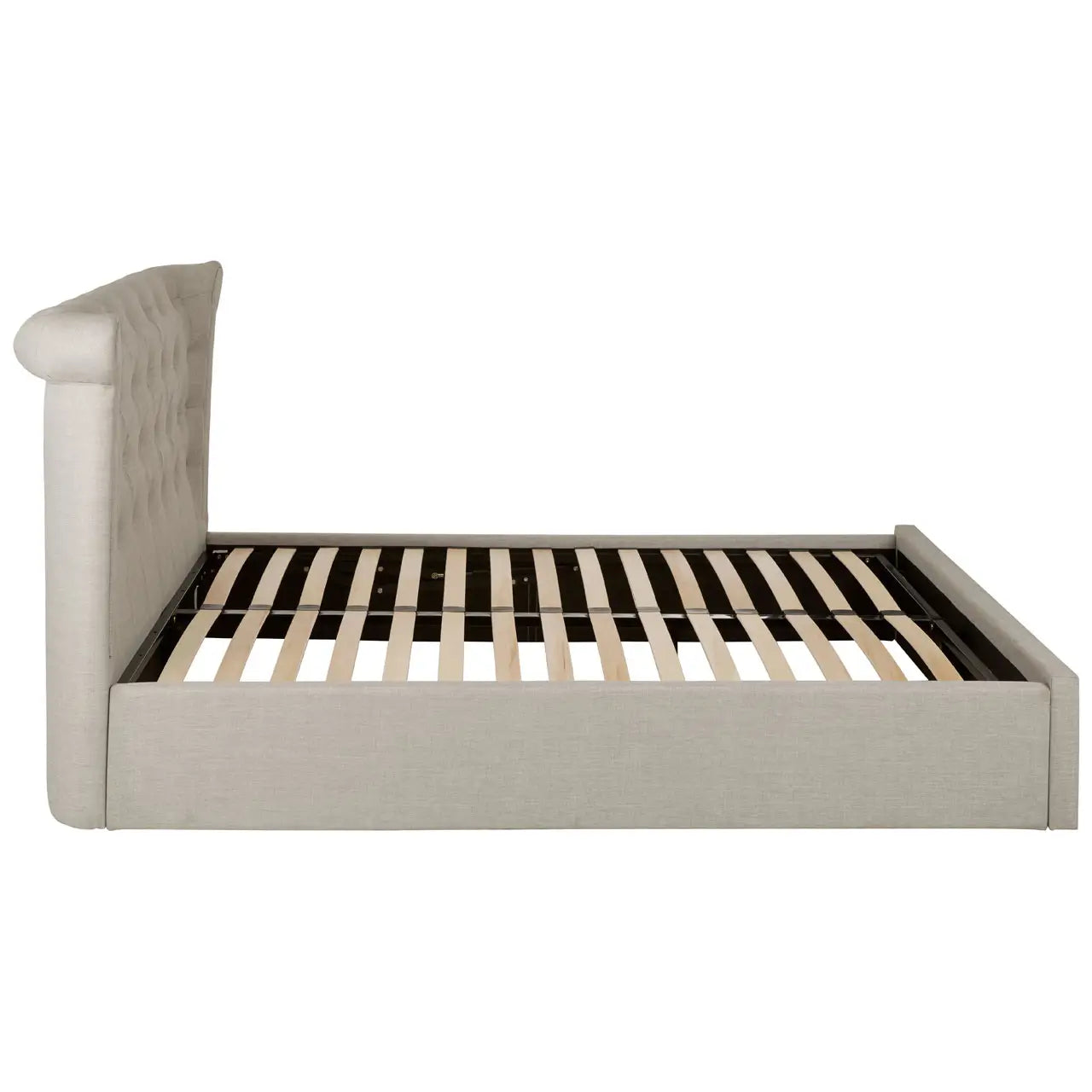 Edison Light Grey Ottoman Double Bed