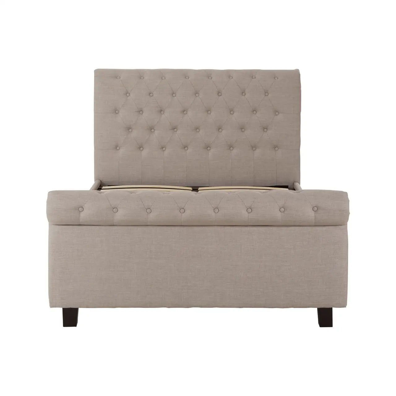 Orlando Light Grey Ottoman Double Bed