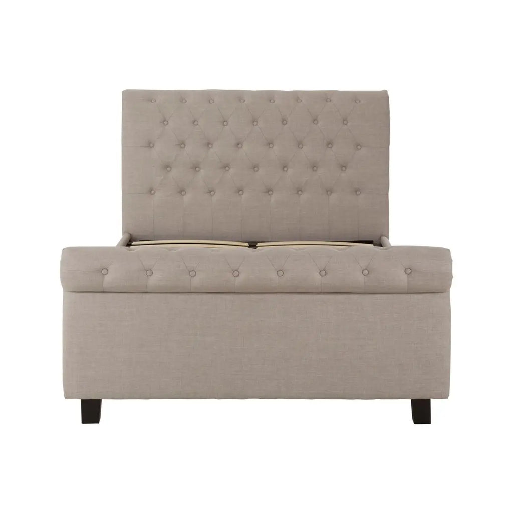 Orlando Light Grey Ottoman King Bed