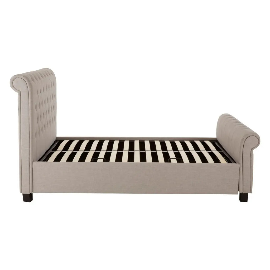Orlando Light Grey Ottoman King Bed