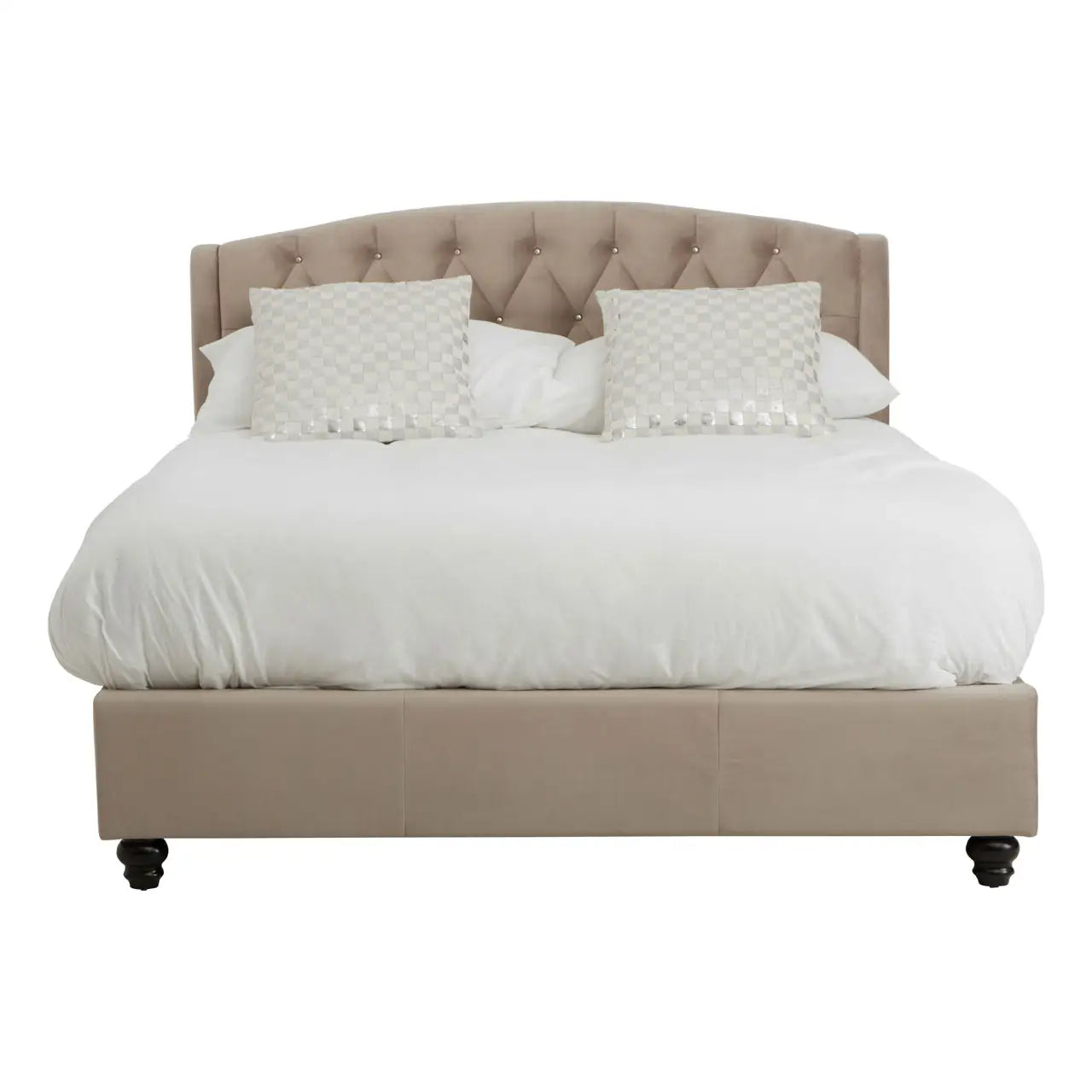 Josephine Mink Brushed Velvet Double Bed