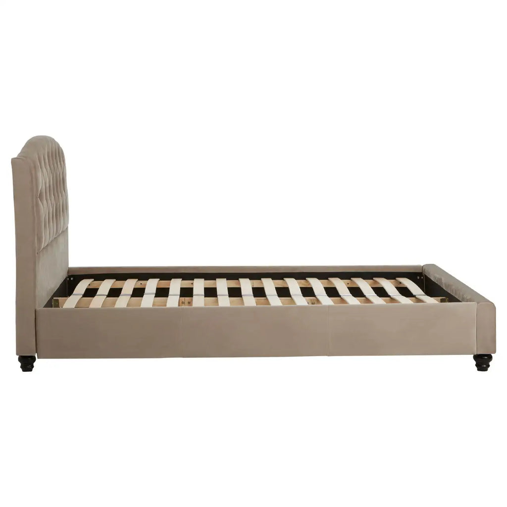 Josephine Mink Brushed Velvet Double Bed