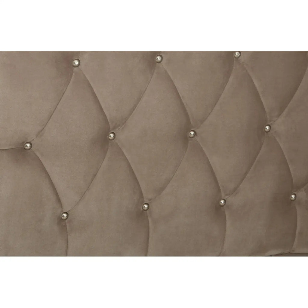 Josephine Mink Brushed Velvet Double Bed