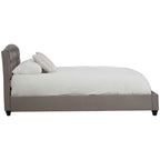 Josephine Grey Velvet King Bed