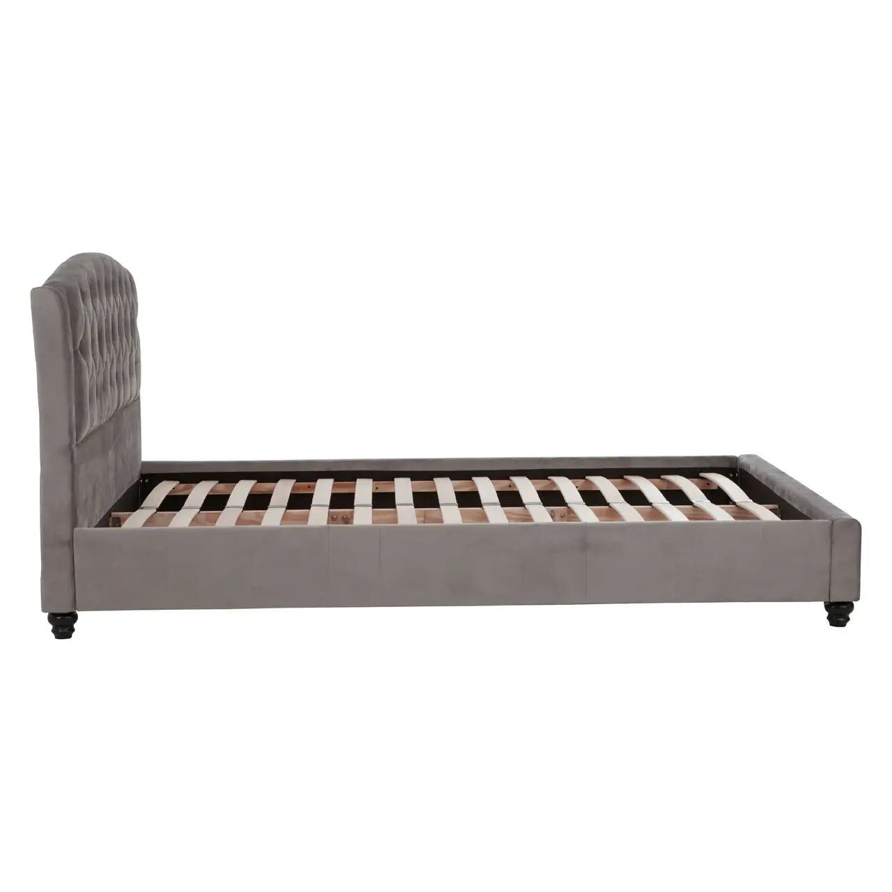 Josephine Grey Velvet King Bed