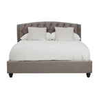 Josephine Grey Velvet King Bed