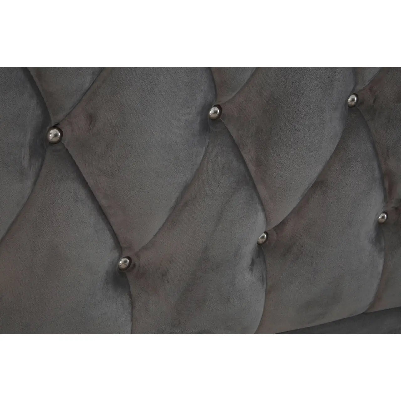 Josephine Grey Velvet King Bed