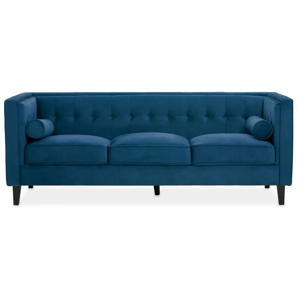 Sefira 3 Seat Navy Fabric Sofa